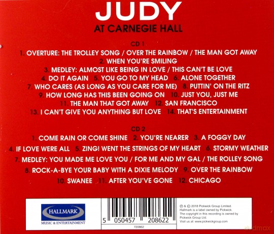 Judy Garland: Judy At Carnegie Hall [2CD]