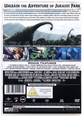 Jurassic Park III (2018 Resleeve) (Park jurajski 3) [DVD]