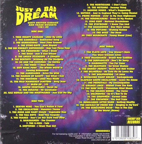 Just A Bad Dream - Sixty British Garage And Trash Nuggets 1981-89 [3CD]