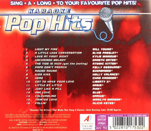 Karaoke Pop Hits [CD]