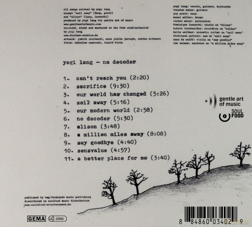 Yogi Lang: No Decoder (Digipack) [CD]