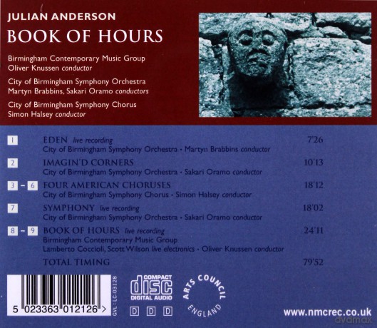 Julian Anderson: Julian Anderson Book Of Hours [CD]