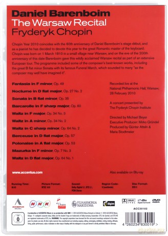 Daniel Barenboim: Chopin The Warsaw Recital Barenboim [DVD]