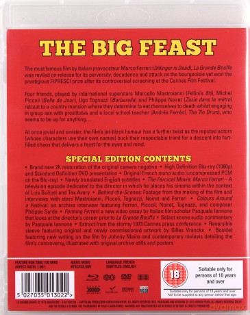 La Grande Bouffe (Wielkie żarcie) [Blu-Ray]+[DVD]
