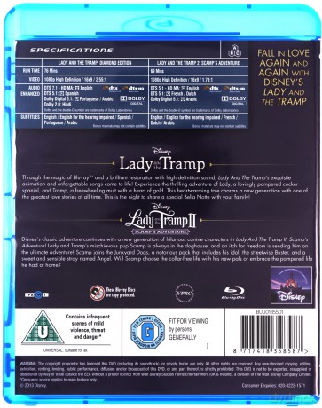 Lady and The Tramp 1-2 (Zakochany kundel 1-2) [2xBlu-Ray]