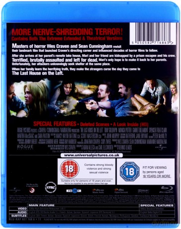 Last House On The Left Extended Version Region Free (Ostatni dom po lewej) [Blu-Ray]