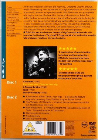 Latalante The Films Of Jean Vigo (Atalanta) [2DVD]