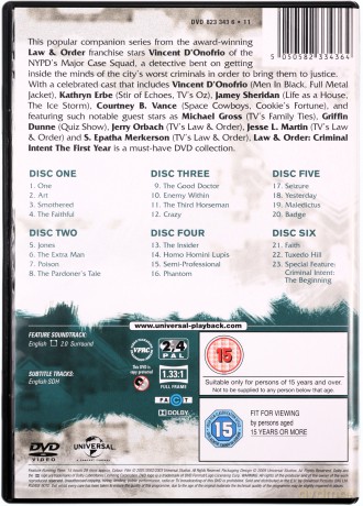 Law Order Criminal Intent Season 1 (Prawo i porządek: Zbrodniczy zamiar) [6DVD]