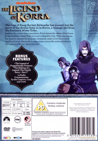 Legend Of Korra Book One Air (Legenda Korry) [2DVD]