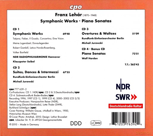 Leharbest Of Symphonic Lehar [4CD]