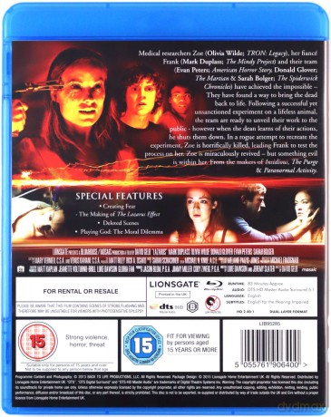 The Lazarus Effect (Projekt Lazarus) [Blu-Ray]