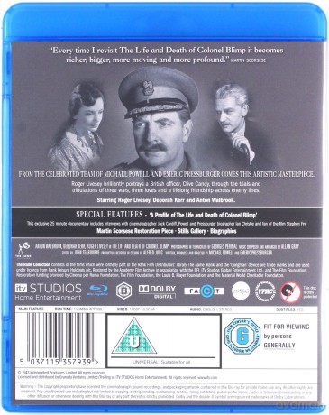 The Life and Death of Colonel Blimp (Życie i śmierć pulkownika Blimpa) [Blu-Ray]