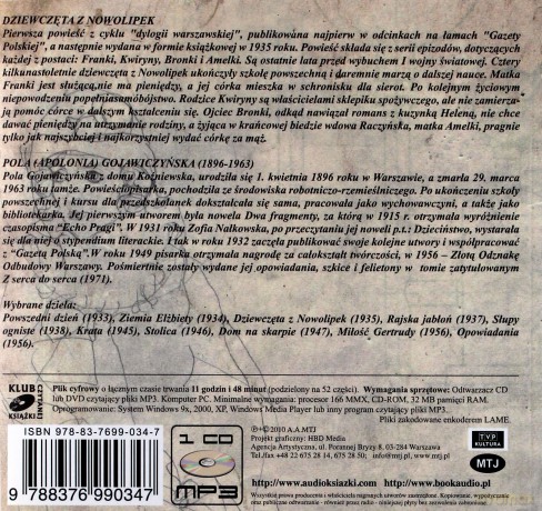 Dziewczęta z Nowolipek - Pola Gojawiczyńska [AUDIOBOOK] [CD]
