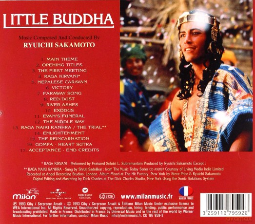 Little Buddha soundtrack (Ryuichi Sakamoto) [CD]
