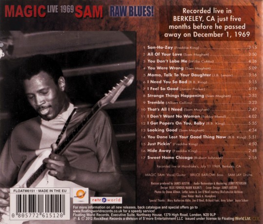 Magic Sam: Live 1969 Raw Blues [CD]