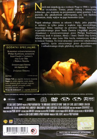 Nieznośna lekkość bytu edycja specjalna [2DVD]