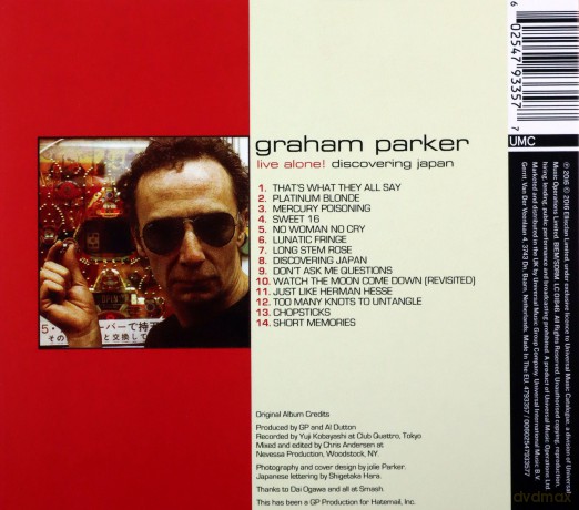 Graham Parker: Live Alone Discovering Japan [CD]
