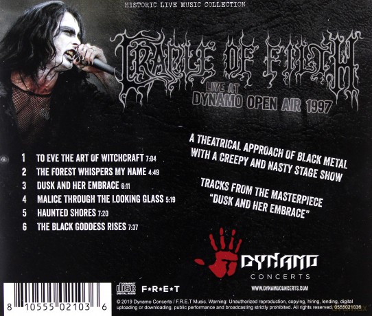 Cradle Of Filth: Live At Dynamo Open Air [CD]