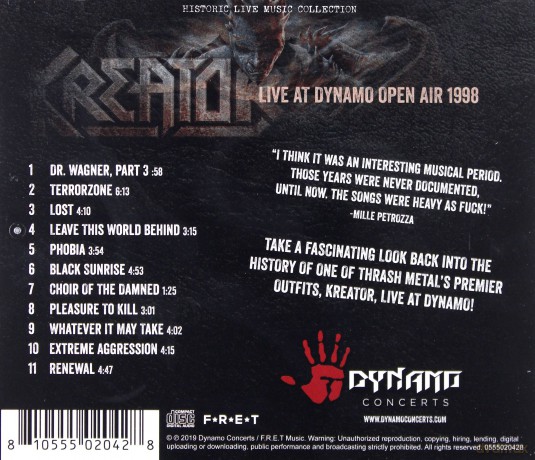 Kreator: Live At Dynamo Open Air 1998 [CD]