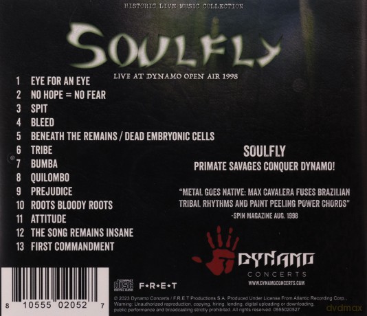 Soulfly: Live At Dynamo Open Air 1998 [CD]