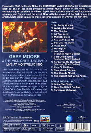 Gary Moore The Midnight Blues Band: Live At Montreux 1990 [DVD]
