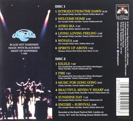 Osibisa: Live At The Royal Festival Halls [2CD]