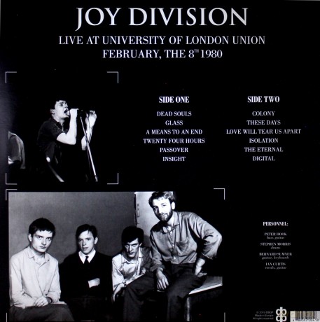 Joy Division: Live At University Of London Union. February The 8Th 1980 [Winyl]