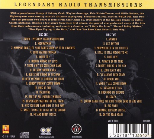 Highwaymen: Live Battle Creek. Michigan 93 [2CD]