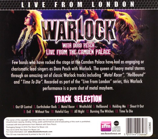 Warlock: Live From London [CD]