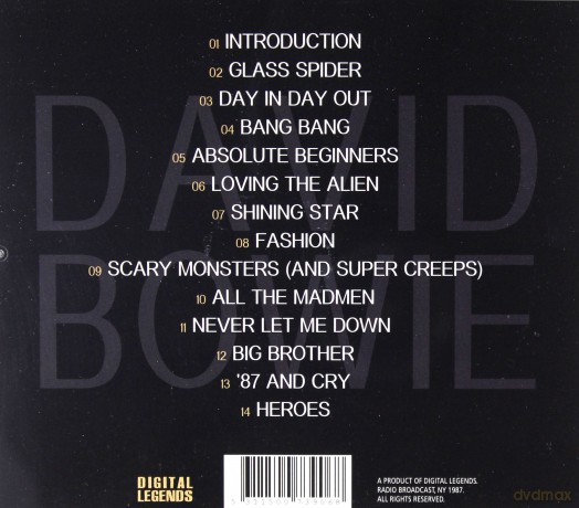 David Bowie: Live In New York 1987 [CD]