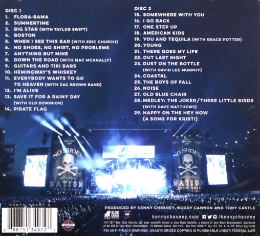 Kenny Chesney: Live In No Shoes Nation [2CD]