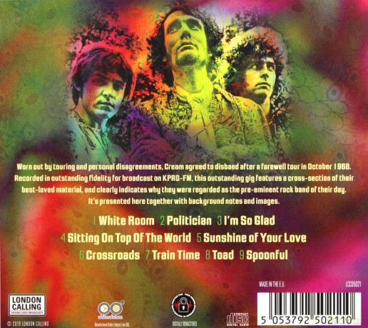 Cream: Live In San Diego 68 [CD]