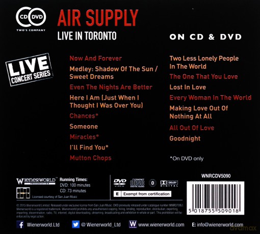 Air Supply: Live In Toronto [2CD]