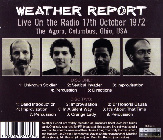 Weather Report: Live On The Radio 17Th October. 1972 [2CD]