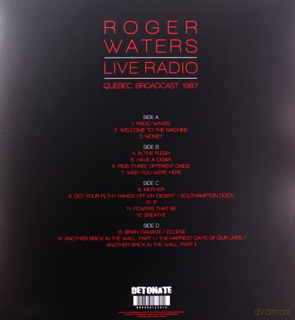 Roger Waters: Live Radio - Quebec Broadcast 1987 [2xWinyl]