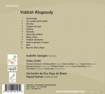 Sirba Octet, Isabelle Georges, Orchestre: Yiddish Rhapsody [CD]