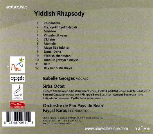 Sirba Octet, Isabelle Georges, Orchestre: Yiddish Rhapsody [CD]