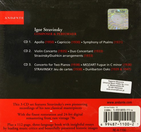 Stravinsky: Stravinsky Conducts Stravinsky Vol. 2 [3CD]