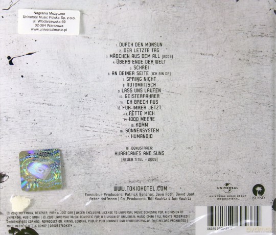 Tokio Hotel: Best Of (German Vers- Pl) [CD]