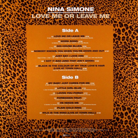 Nina Simone: Love Me Or Leave Me (+Vinyl Bag) [Winyl]