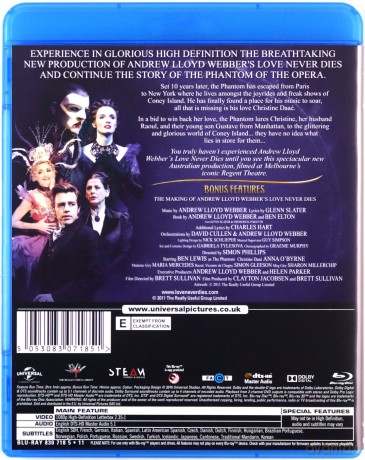 Love Never Dies [Blu-Ray]