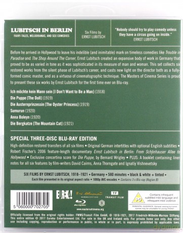 Lubitsch In Berlin (Nie chcę być mężczyzną / Lalka / Ostrygowa księżniczka / Sumurun / Anna Boleyn / Górska kotka) [3xBlu-Ray]