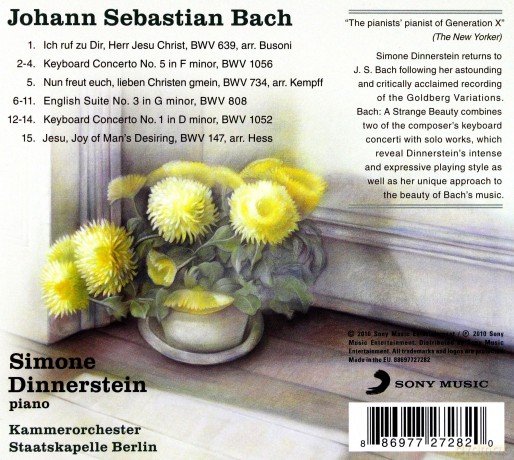 Simone Dinnerstein: Bach: A Strange Beauty Digipack [CD]