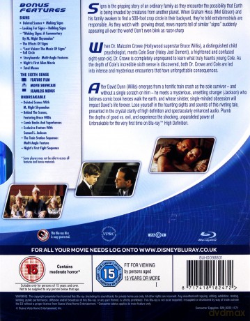 M Night Shyamalan Triplepack (Znaki / Szósty zmysł / Niezniszczalny) [3xBlu-Ray]