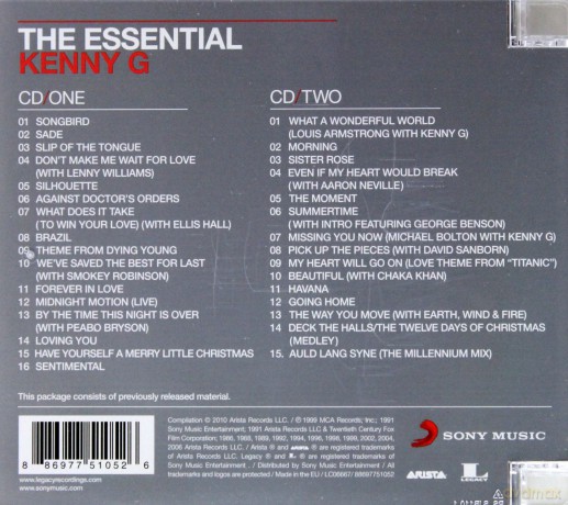 Kenny G: The Essential Kenny G (Essential Rebrand) [2CD]