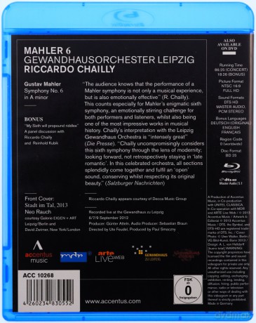 Mahler Symphony No6 Chailly [Blu-Ray]