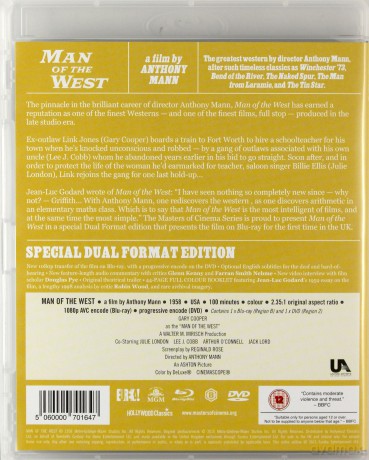 Man Of The West (Człowiek z Zachodu) [Blu-Ray]+[DVD]