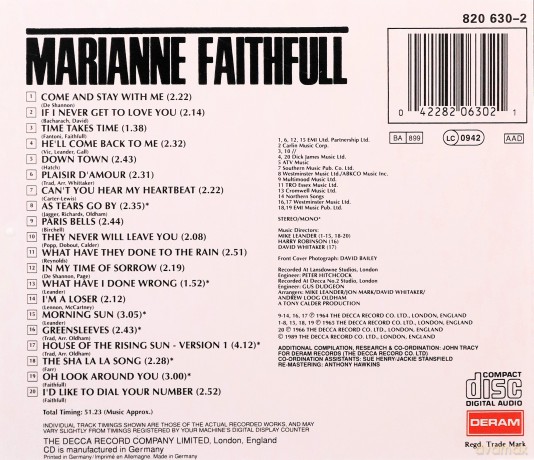 Marianne Faithfull: Marianne Faithful [CD]