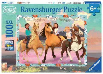 RAVENSBURGER 100 el. XXL Spirit Duch Wolności - Pru, Lucky, Abigail [PUZZLE]