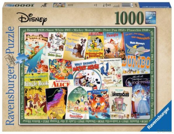 RAVENSBURGER 1000 el. Filmowe plakaty Disneya [PUZZLE]